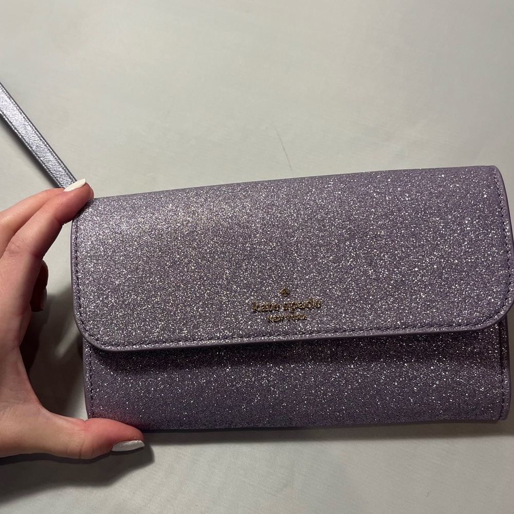 Kate Spade lilac frost Sparkle Wristlet